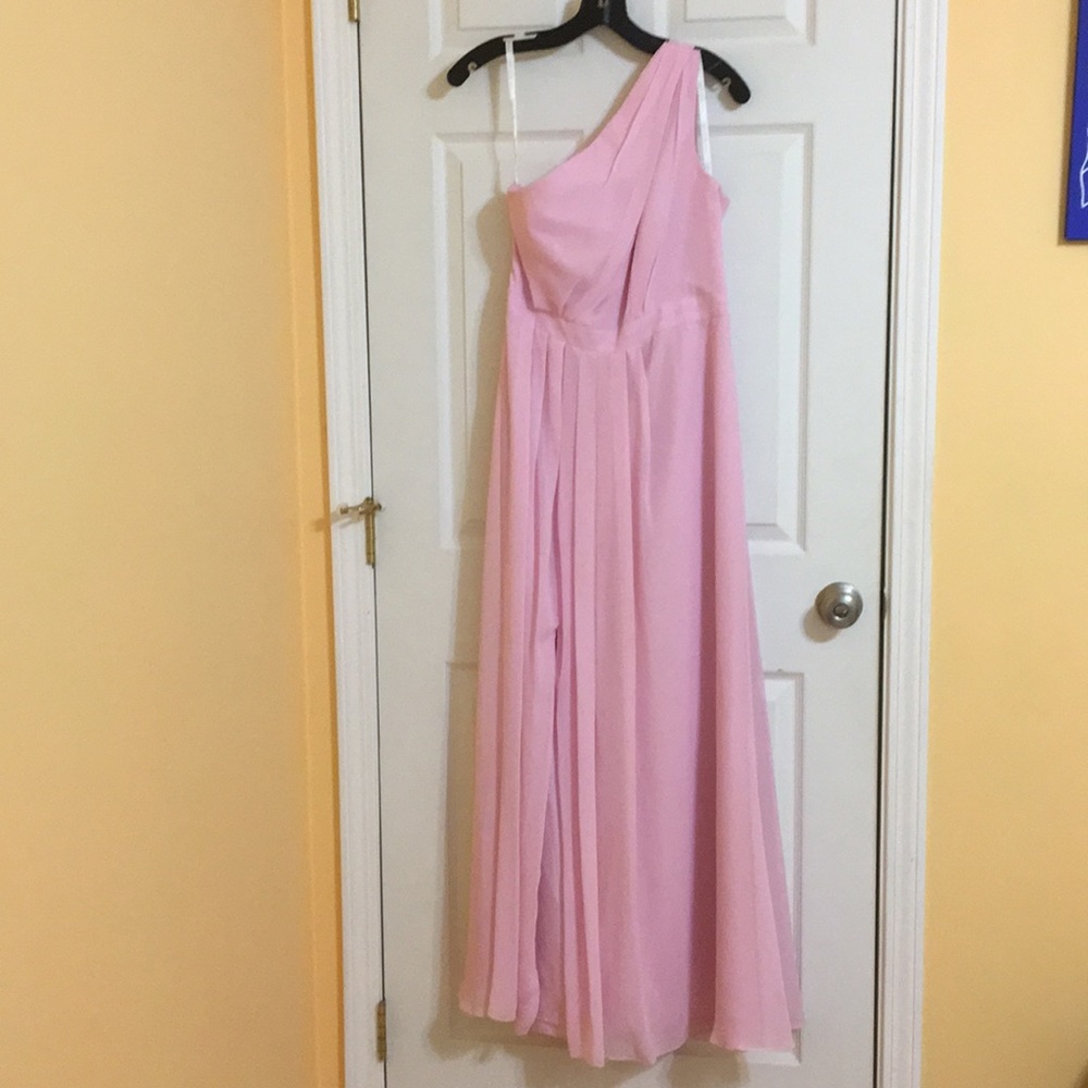 Light pink bridesmaid dress